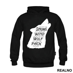 When The Snows Fall And The White Winds Blow The Lone Wolf Dies But The Pack Survives - Dire Wolf Black - House Stark - Game Of Thrones - GOT - Majica