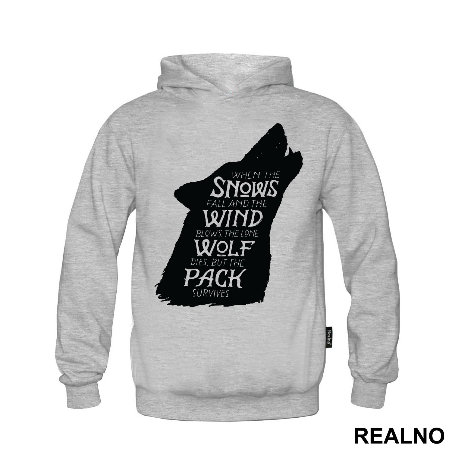 When The Snows Fall And The White Winds Blow The Lone Wolf Dies But The Pack Survives - Dire Wolf Black - House Stark - Game Of Thrones - GOT - Majica