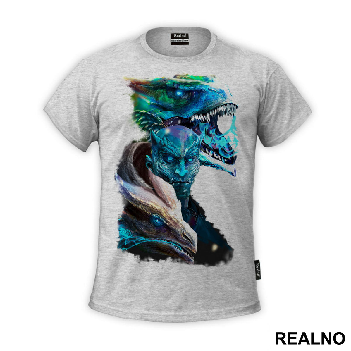 Night King And Dragons - White Walkers - Colors - Game Of Thrones - GOT - Majica