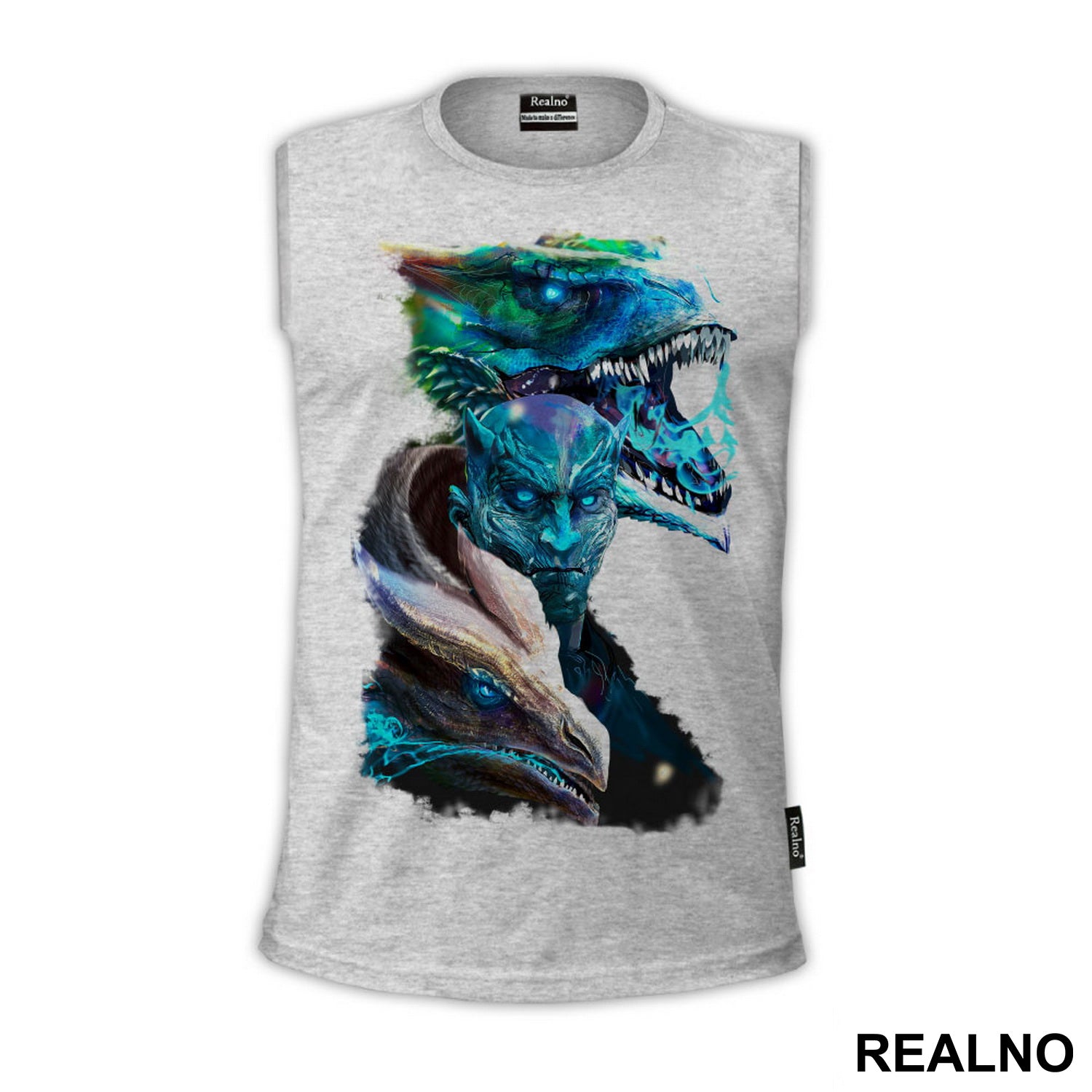Night King And Dragons - White Walkers - Colors - Game Of Thrones - GOT - Majica