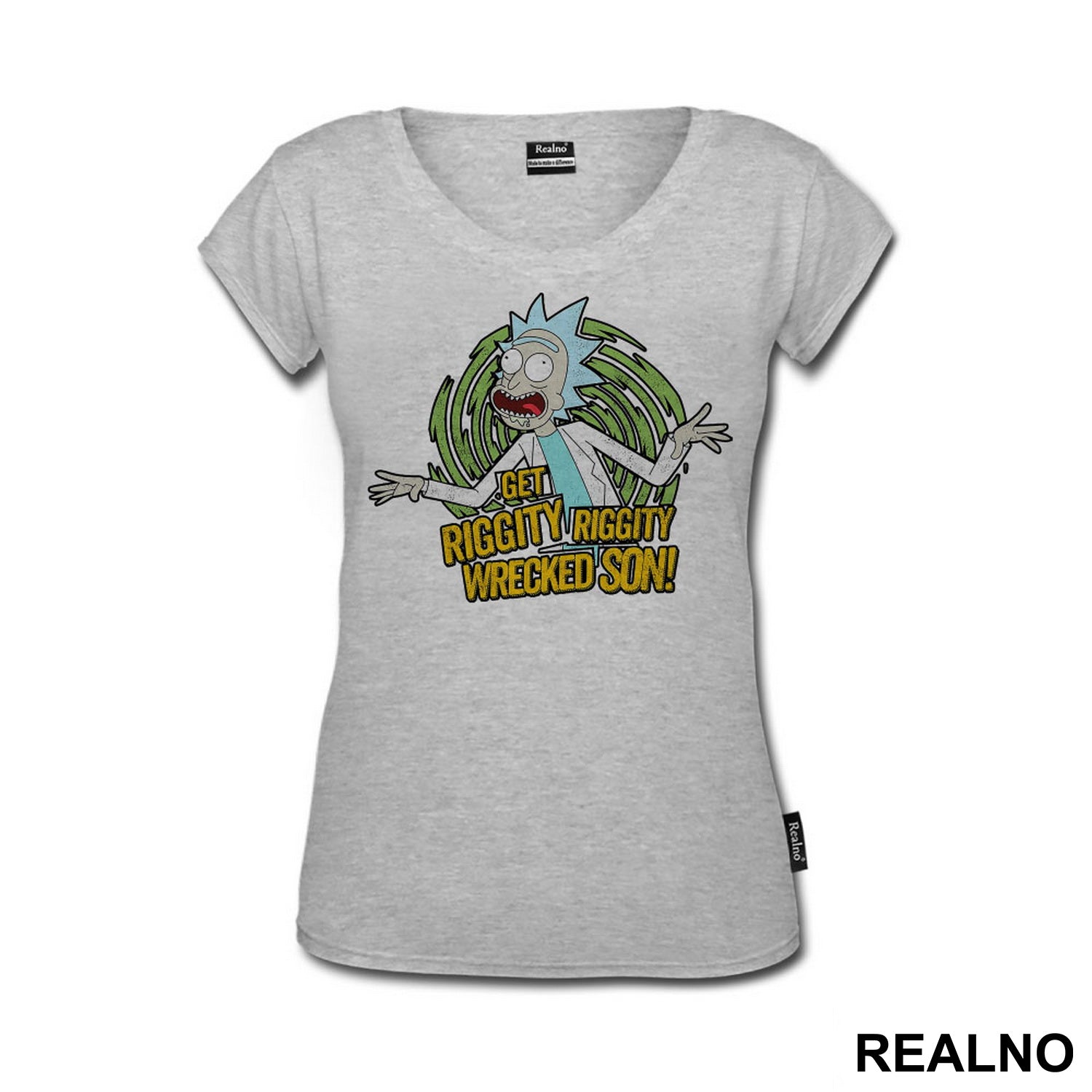 Get Riggity Riggity Wrecked Son - Green - Rick And Morty - Majica