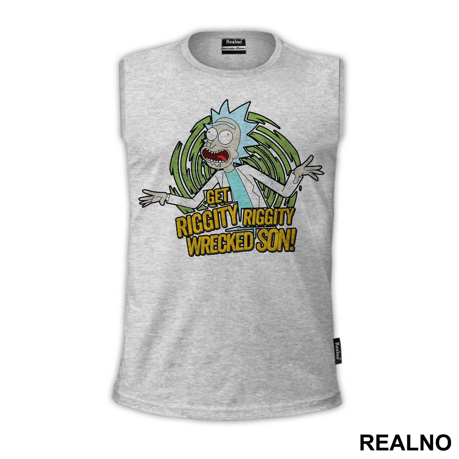 Get Riggity Riggity Wrecked Son - Green - Rick And Morty - Majica