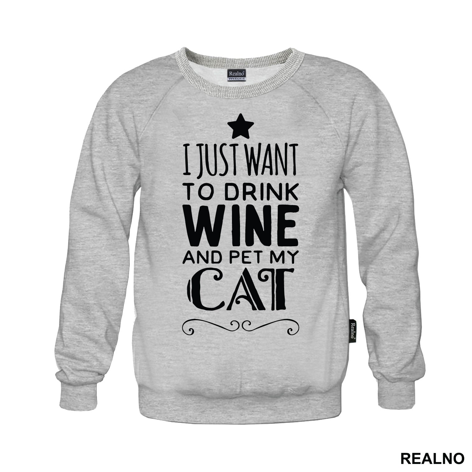 I Just Want To Drink Wine And Pet My Cat - Mačke - Cat - Majica