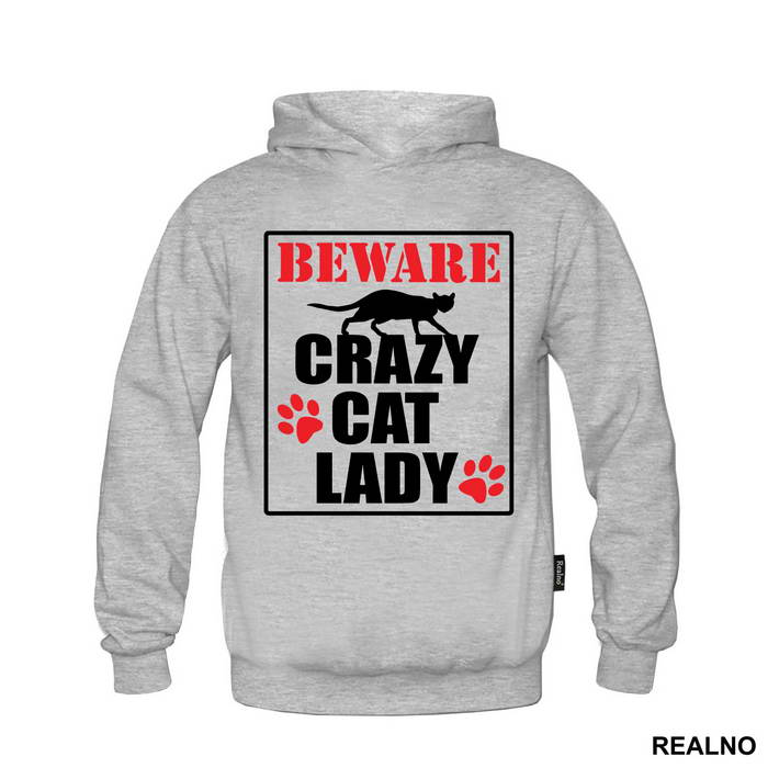 Beware! Crazy Cat Lady - Mačke - Cat - Majica