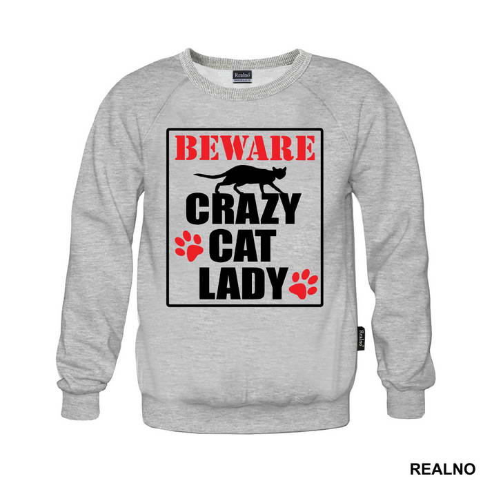 Beware! Crazy Cat Lady - Mačke - Cat - Majica
