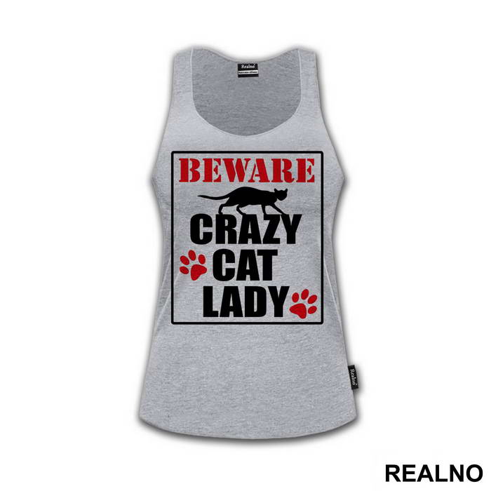Beware! Crazy Cat Lady - Mačke - Cat - Majica