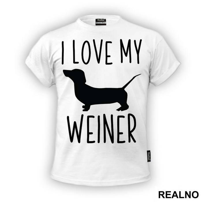 I Love My Weiner - Pas - Dog - Majica