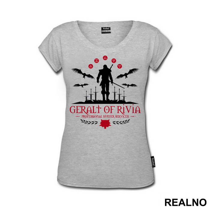 Geralt of Rivia - Professional Hunter Services - The Witcher - Majica