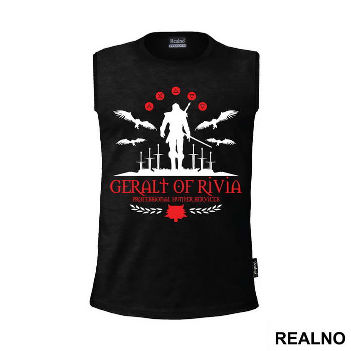 Geralt of Rivia - Professional Hunter Services - The Witcher - Majica