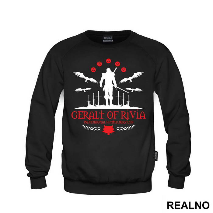 Geralt of Rivia - Professional Hunter Services - The Witcher - Majica