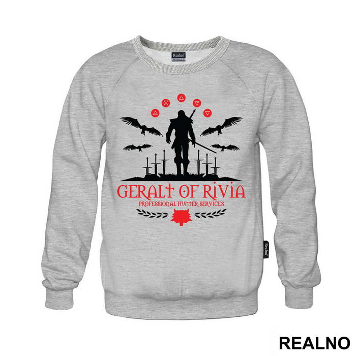 Geralt of Rivia - Professional Hunter Services - The Witcher - Majica