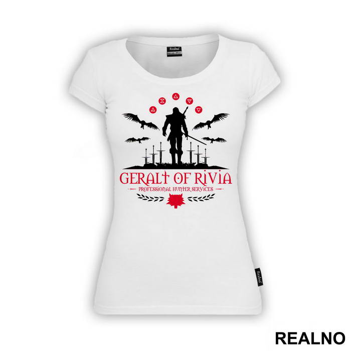 Geralt of Rivia - Professional Hunter Services - The Witcher - Majica