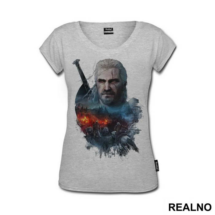 Geralt of Rivia - Blue - The Witcher - Majica