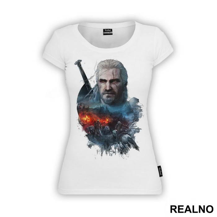 Geralt of Rivia - Blue - The Witcher - Majica