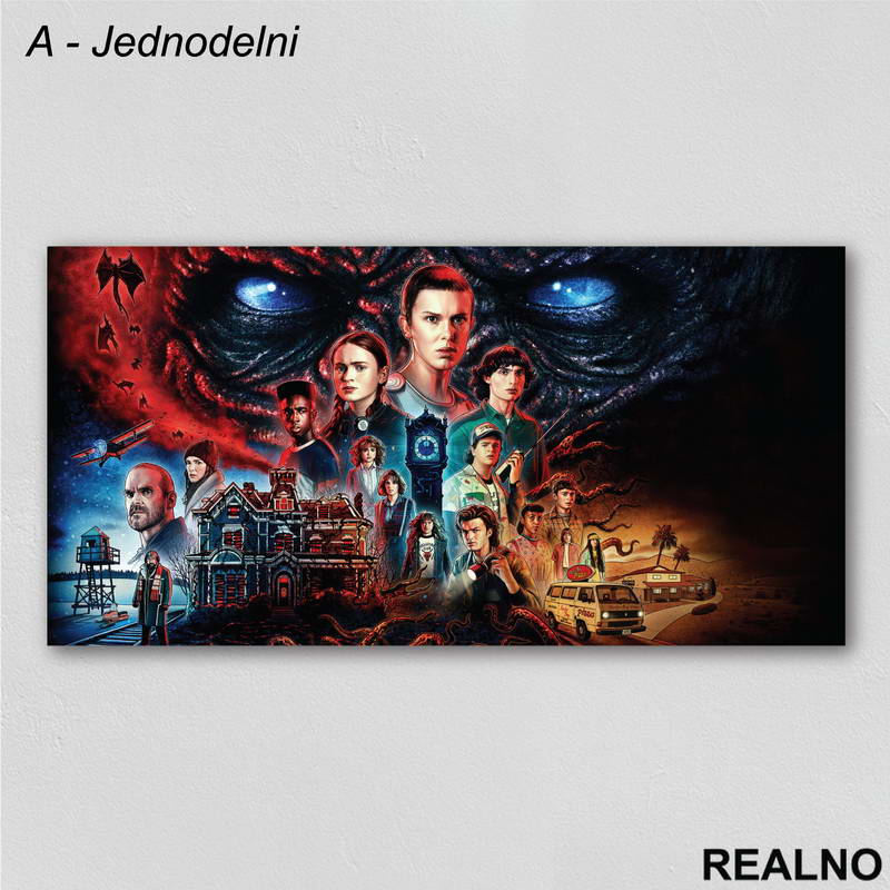 Drawing - Stranger Things - Slika na platnu - Kanvas