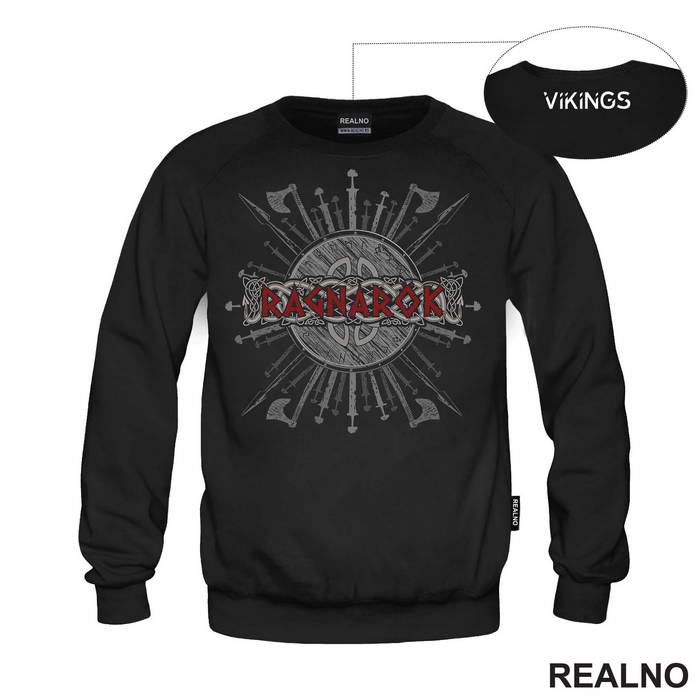 Ragnarok - Grey - Vikings - Majica