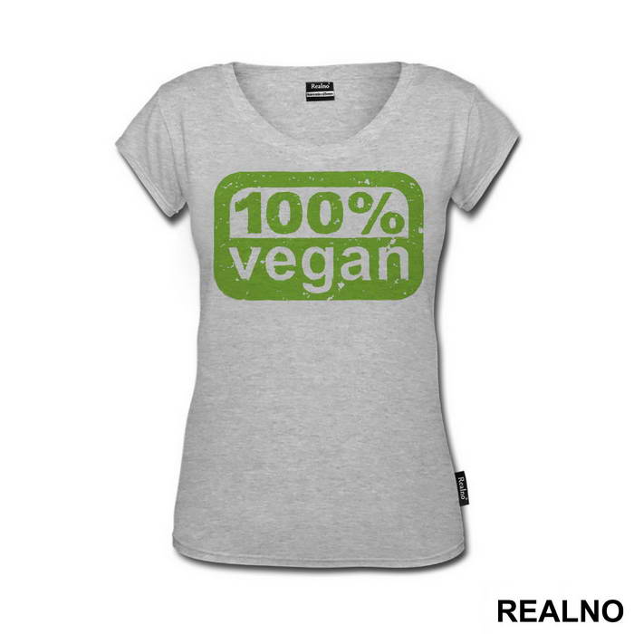 One Hundred Percent Vegan - Green - Vegan - Majica