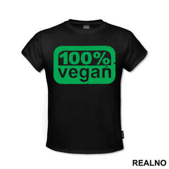 One Hundred Percent Vegan - Green - Vegan - Majica