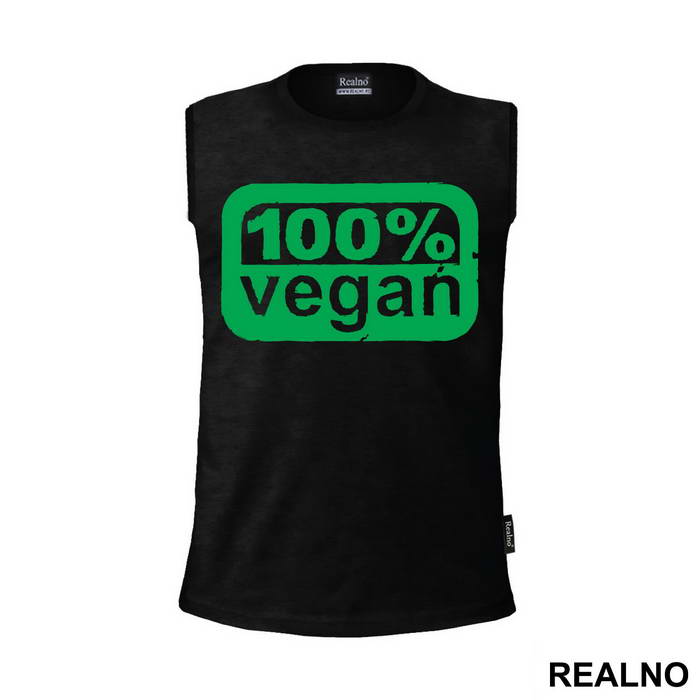 One Hundred Percent Vegan - Green - Vegan - Majica