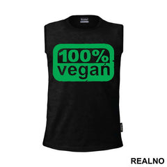 One Hundred Percent Vegan - Green - Vegan - Majica