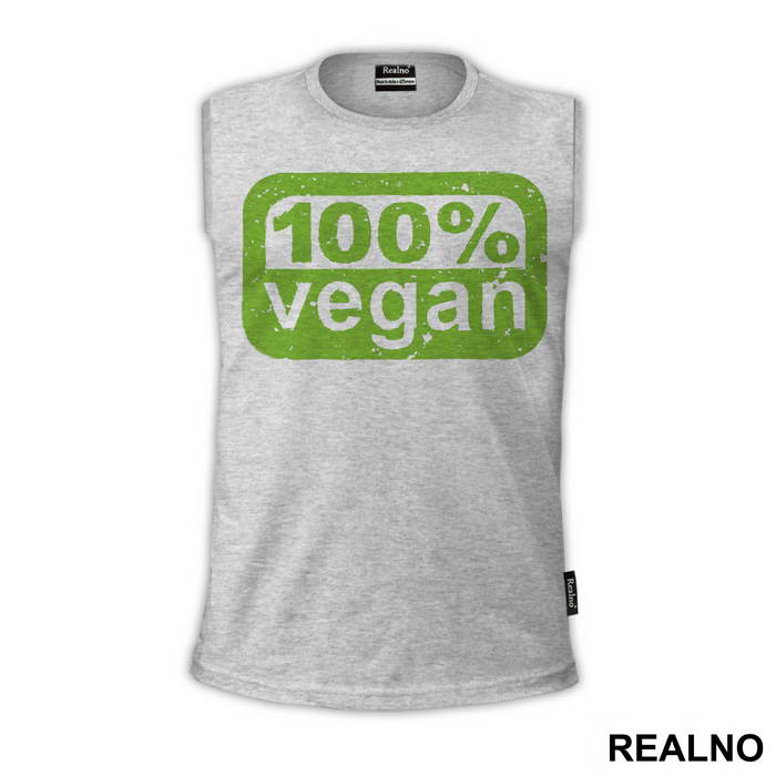 One Hundred Percent Vegan - Green - Vegan - Majica