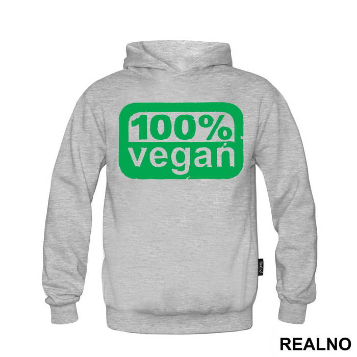 One Hundred Percent Vegan - Green - Vegan - Majica