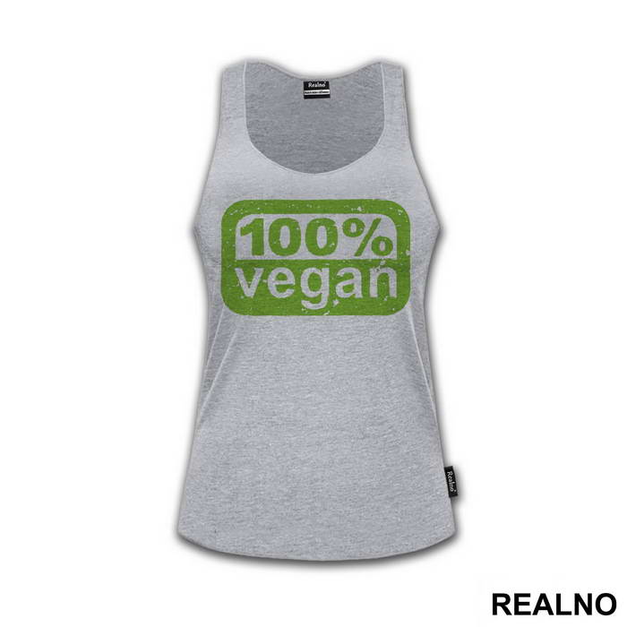 One Hundred Percent Vegan - Green - Vegan - Majica