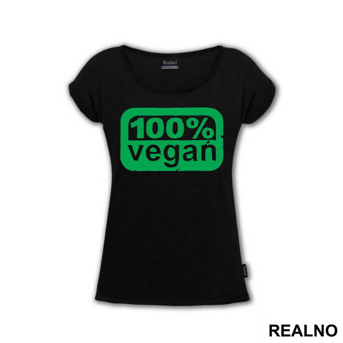 One Hundred Percent Vegan - Green - Vegan - Majica