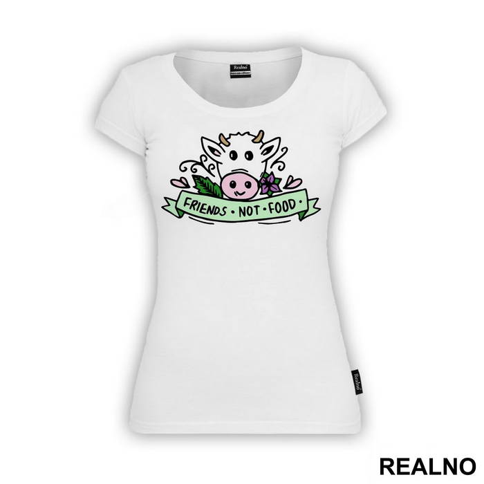 Friends Not Food - Cow - Vegan - Majica