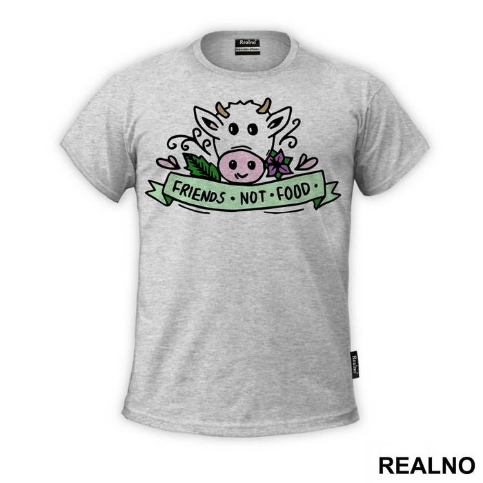 Friends Not Food - Cow - Vegan - Majica