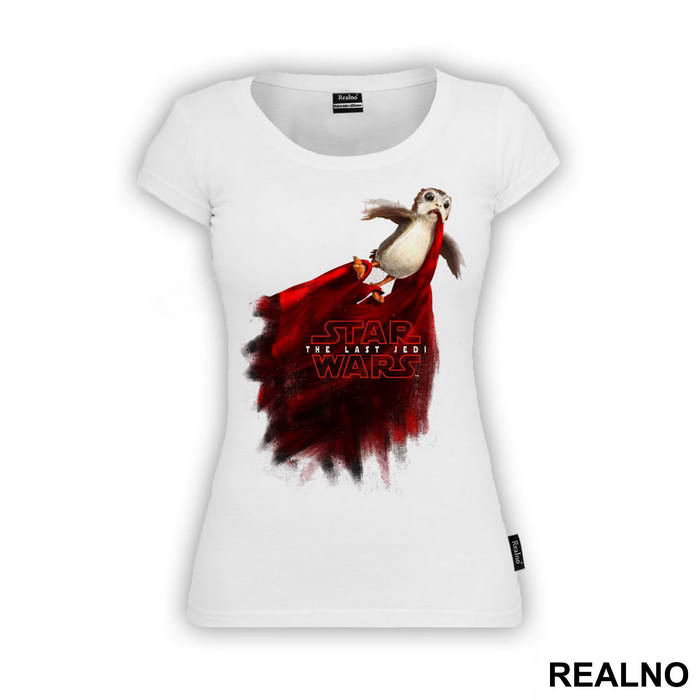 Porg And Red Logo - The Last Jedi - Star Wars - Majica