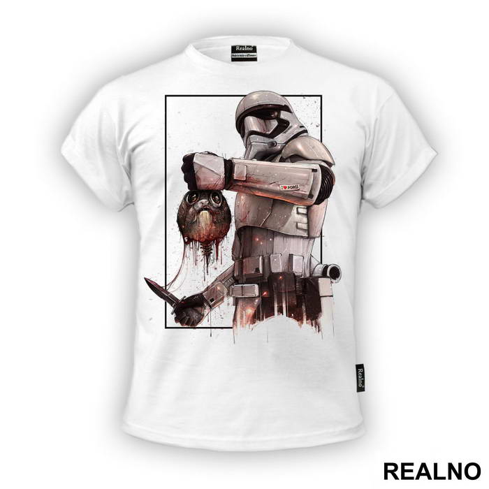 Stormtrooper And Porgs Head - The Last Jedi - Star Wars - Majica