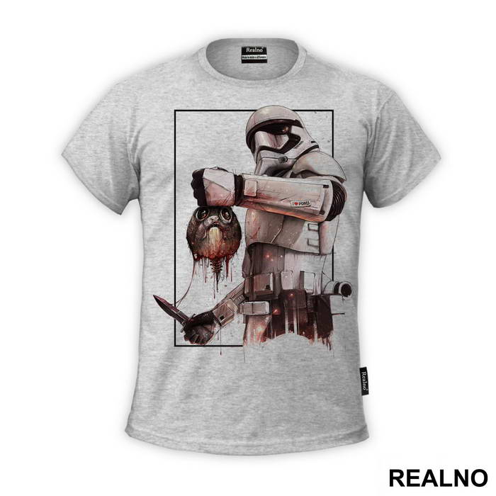 Stormtrooper And Porgs Head - The Last Jedi - Star Wars - Majica