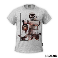Stormtrooper And Porgs Head - The Last Jedi - Star Wars - Majica