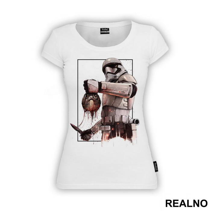 Stormtrooper And Porgs Head - The Last Jedi - Star Wars - Majica