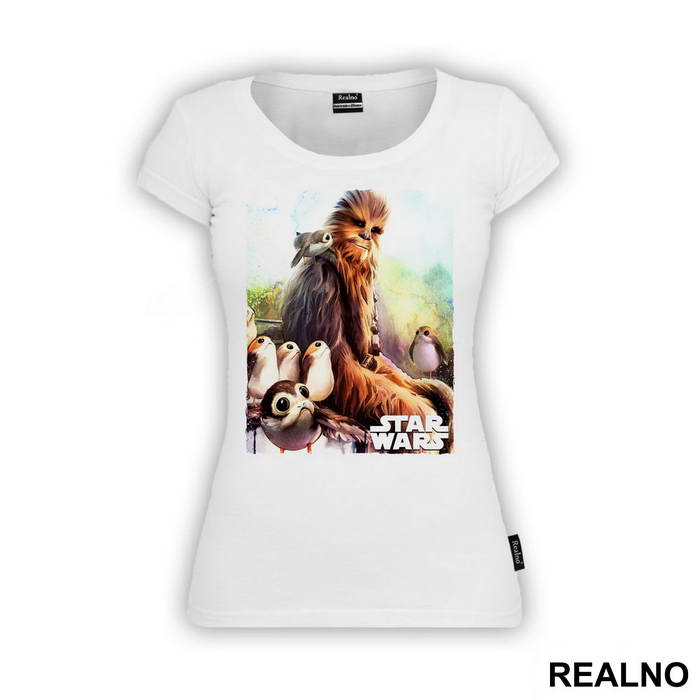 Chewbacca And His Friends - The Porgs - Colorfull - The Last Jedi - Star Wars - Majica
