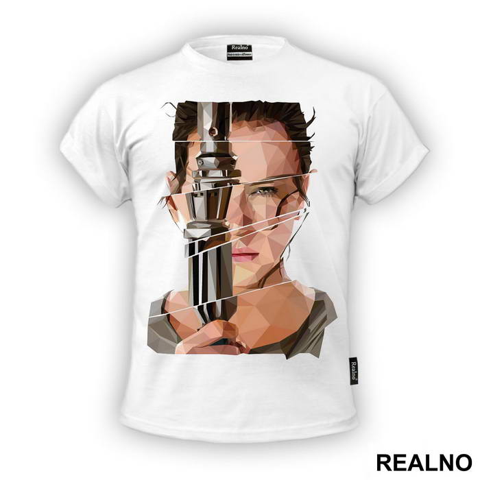 Shattering Rey And Lightsaber - Star Wars - Majica