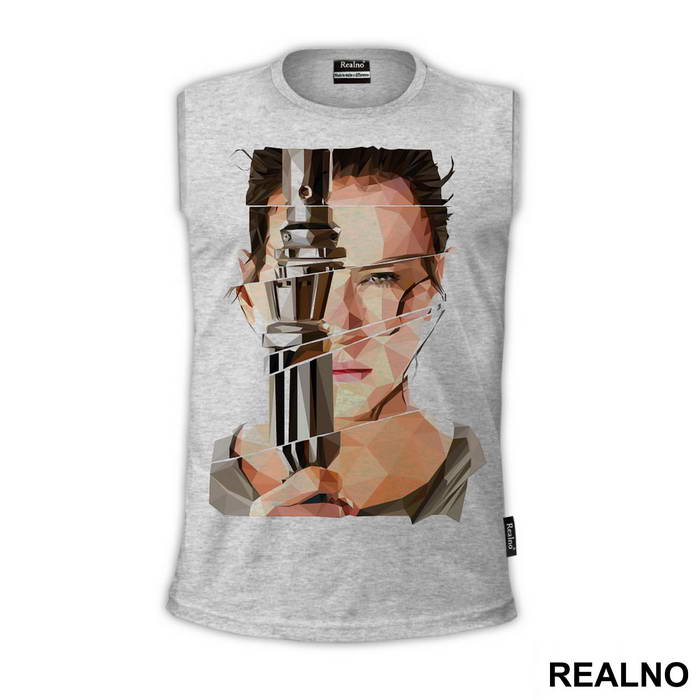 Shattering Rey And Lightsaber - Star Wars - Majica