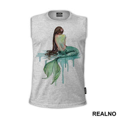 Mermaid Sitting - Sirene - Mermaid - Majica