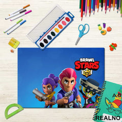 Shelly, Colt And Poco - Blue - Brawl Stars - Podmetač za sto
