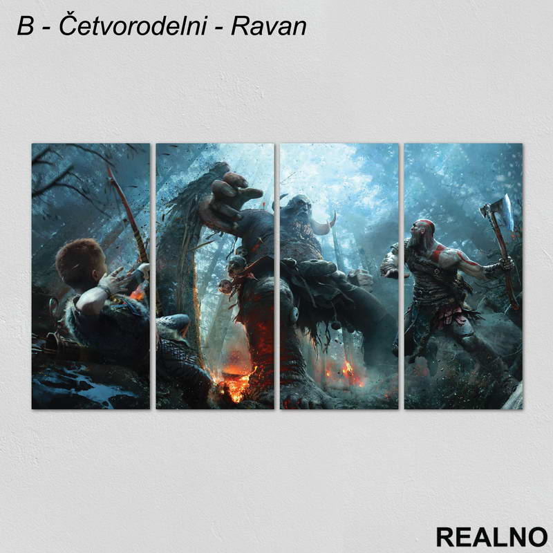 Attack - God Of War - Slika na platnu - Kanvas