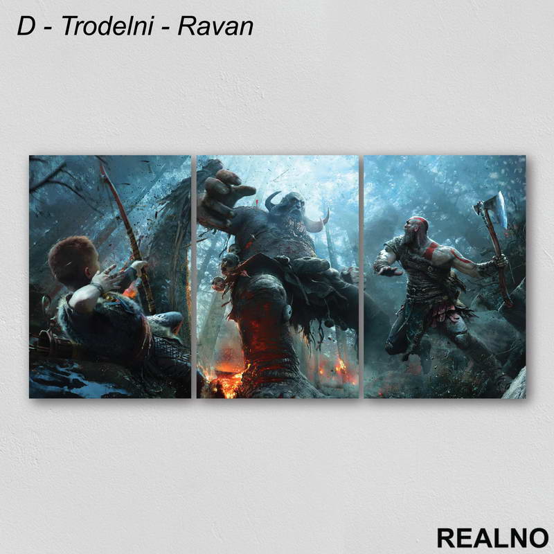 Attack - God Of War - Slika na platnu - Kanvas