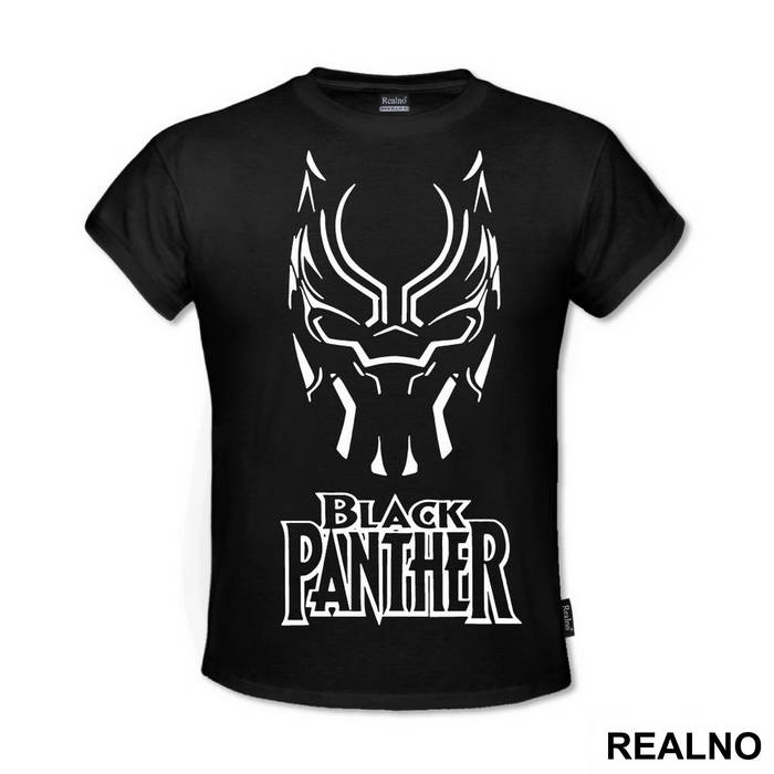 Mask And Logo - Black Panther - Majica