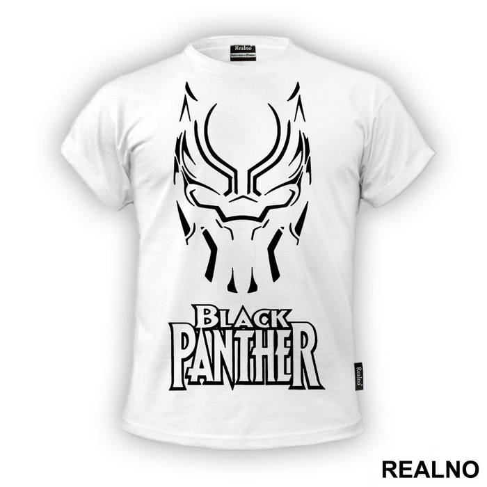 Mask And Logo - Black Panther - Majica
