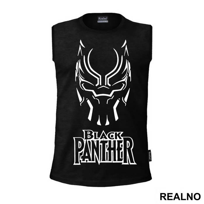 Mask And Logo - Black Panther - Majica