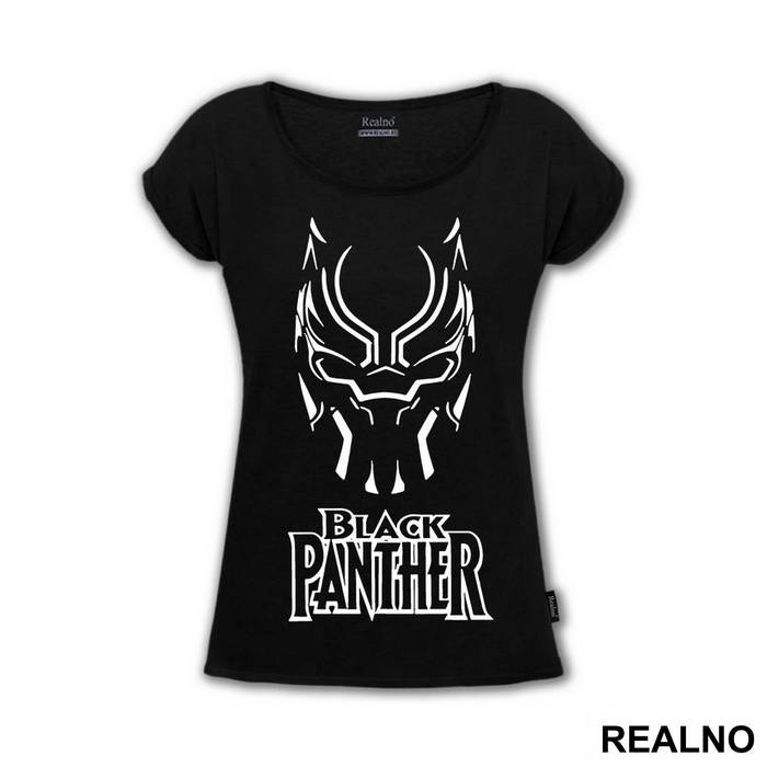 Mask And Logo - Black Panther - Majica