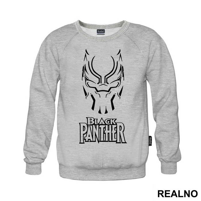 Mask And Logo - Black Panther - Majica