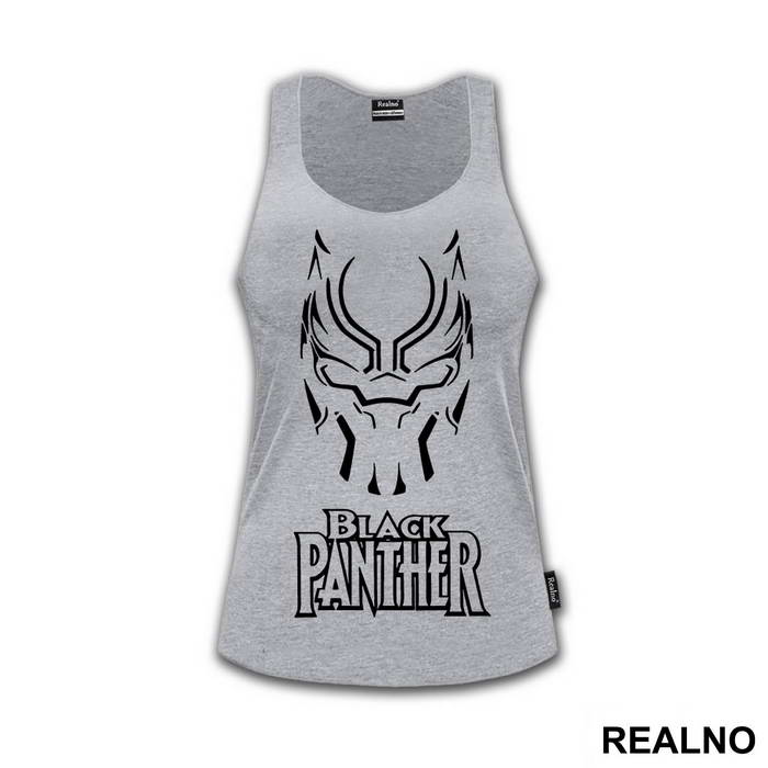 Mask And Logo - Black Panther - Majica