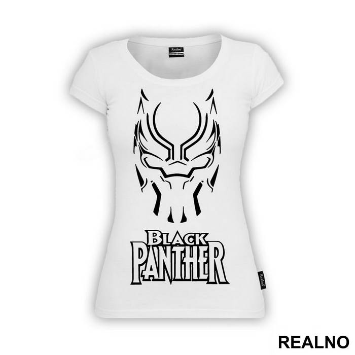 Mask And Logo - Black Panther - Majica
