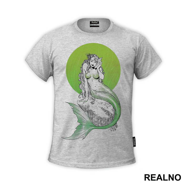 Mermaid Green Circle - Sirene - Mermaid - Majica